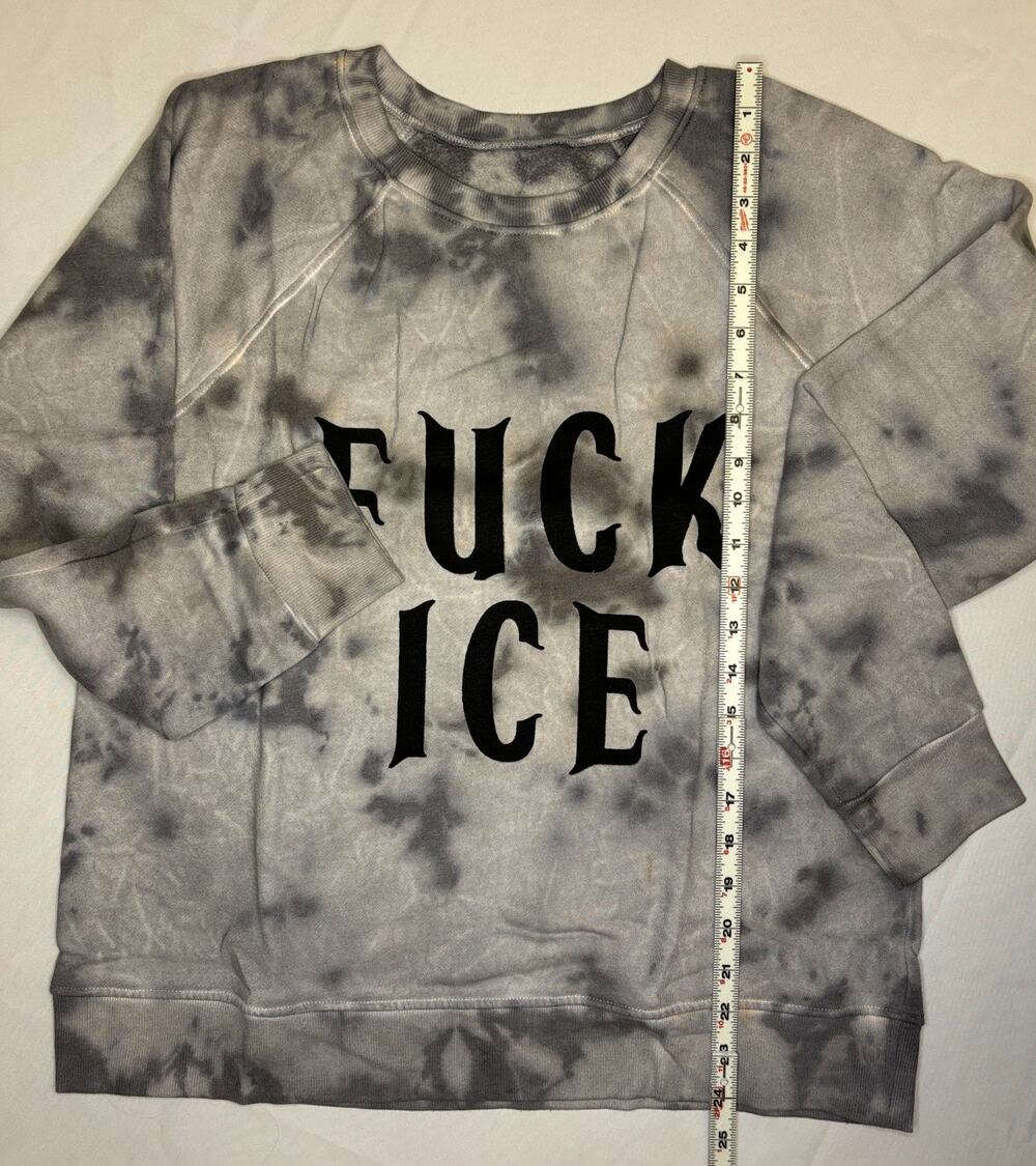 Anti-ICE Anti-Deportation Statement Graphic Crewneck Sweatshirt | Large | NEW